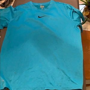 Bright blue dri-fit swim shirt size kids L